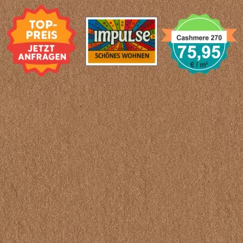 Girloon Cashmere 270 – strukturierter Velours-Teppichboden in 400 cm Breite